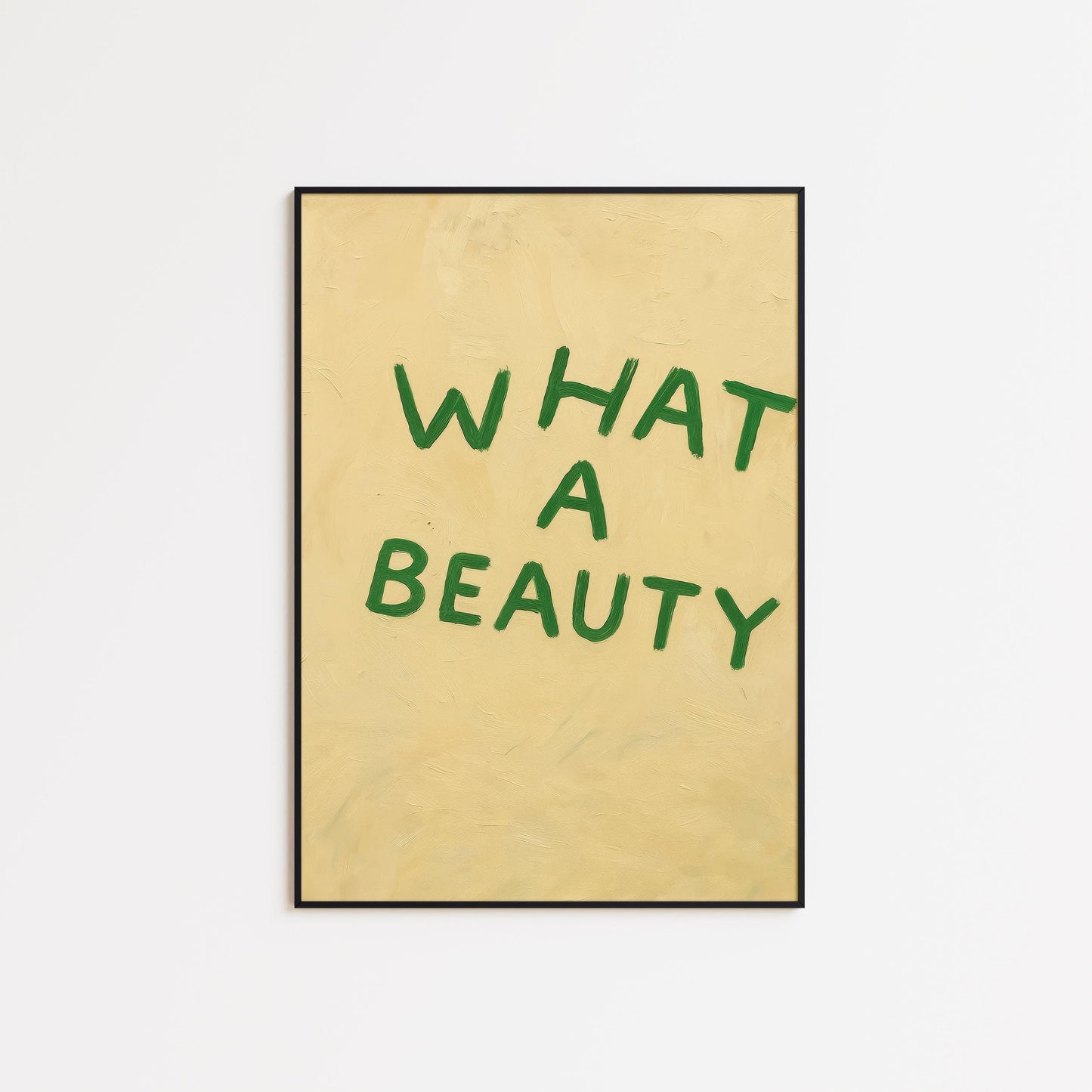 Minimalist Typography Art – Bold Typography Wall Art Print on Beige Background