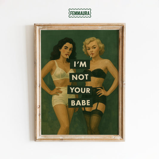 Vintage Feminist Art Print – Bold Retro Decor & Empowerment Wall Art