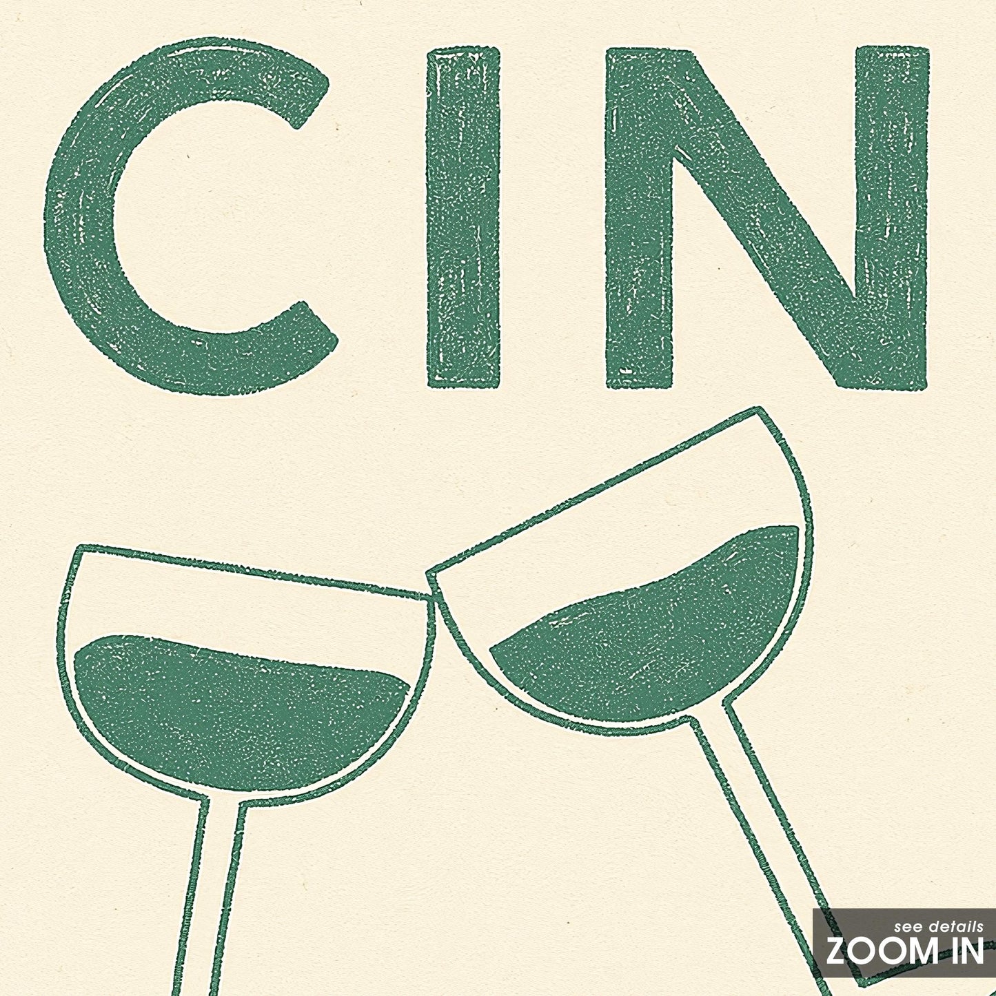 CIN CIN Poster – Italian Cheers Minimalist Bar Wall Art