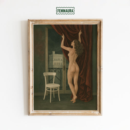 Elegant Nude Art Print – Vintage Sensual Poster with Feminine Wall Decor
