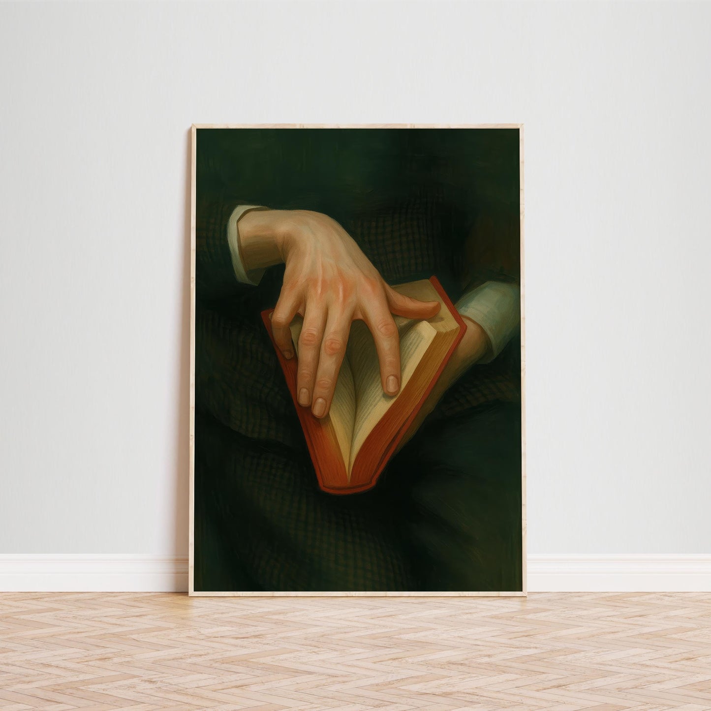 Sensual Vintage Art Print – Intimate Bedroom Wall Art With Soft Green Tones