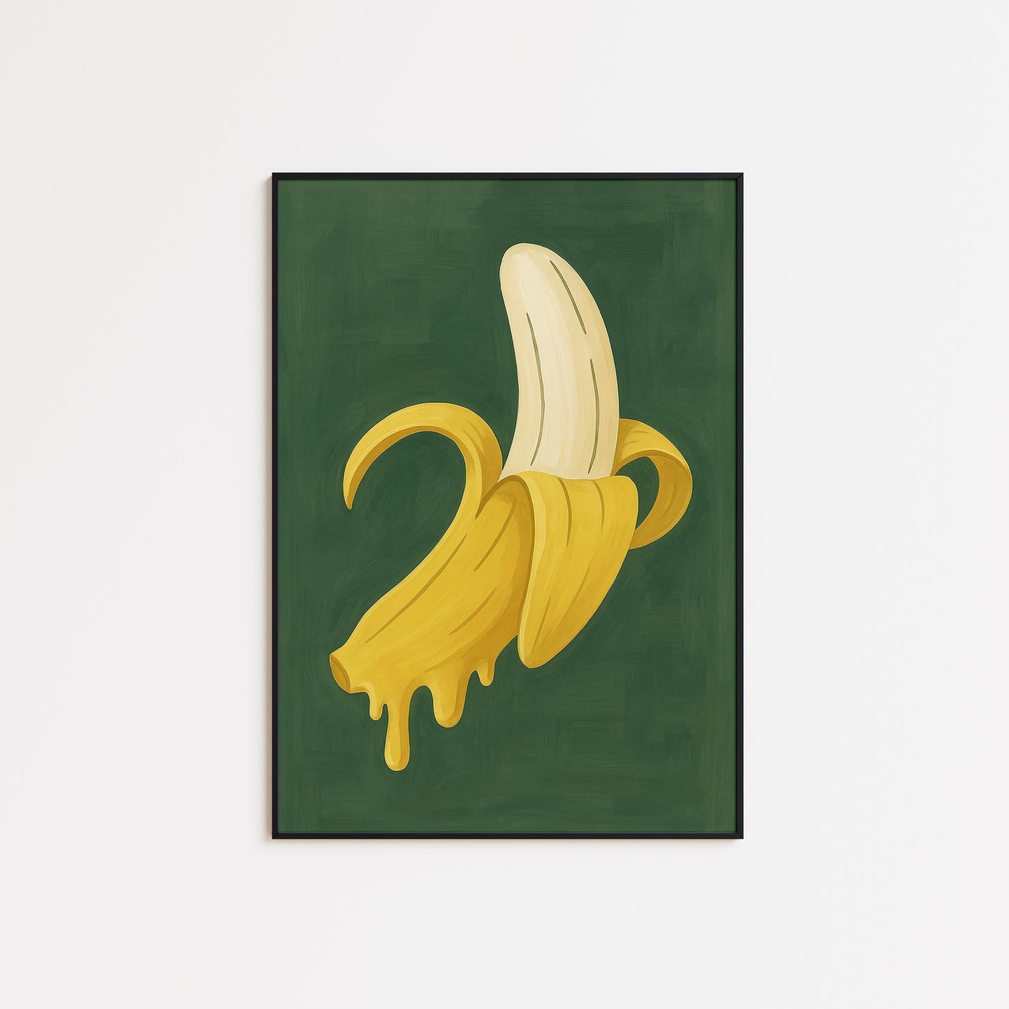Dripping Banana Poster – Bold Pop Art Wall Decor | Colorful Fruit Print