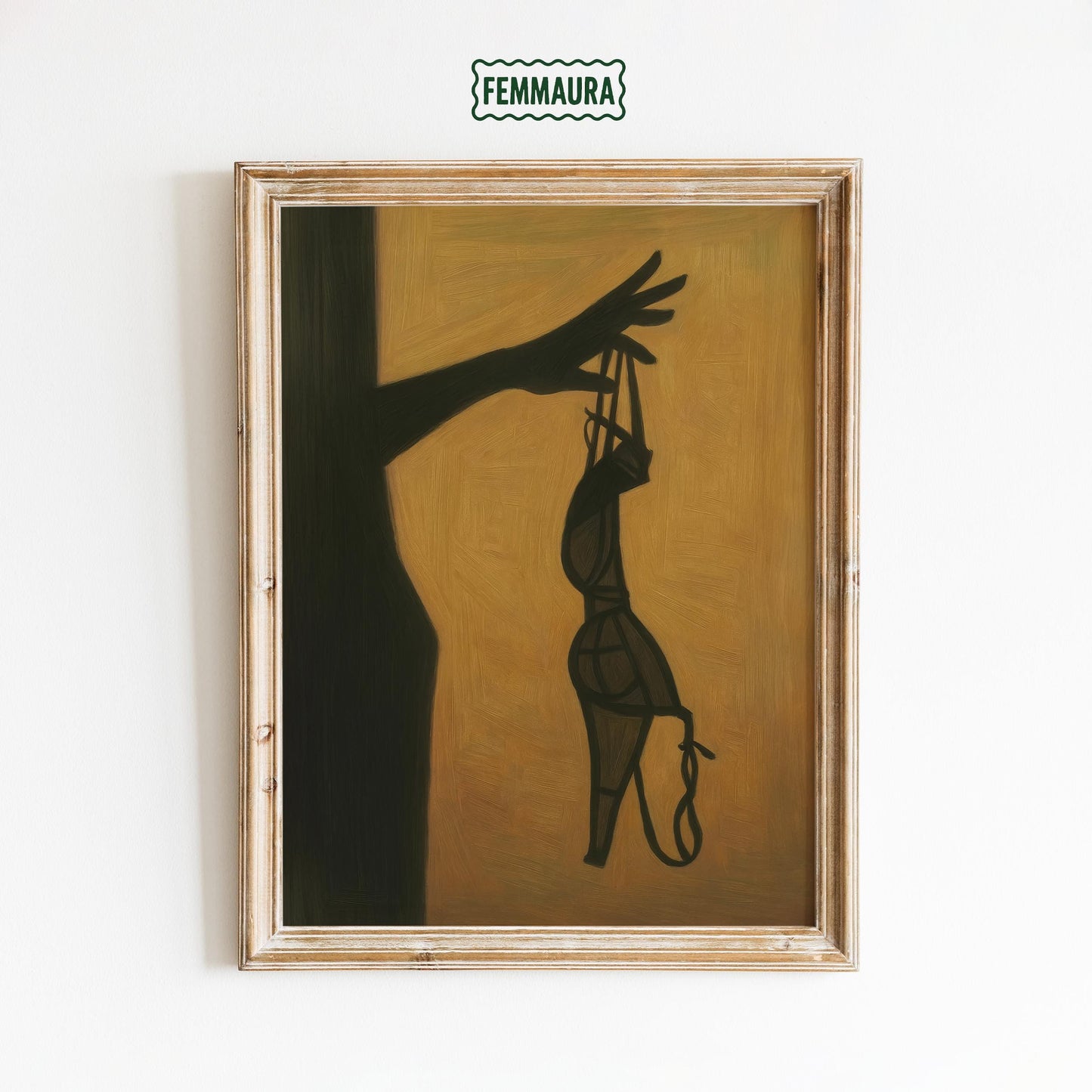 Minimalist Boudoir Poster – Sensual Silhouette Print | Shadow Wall Art