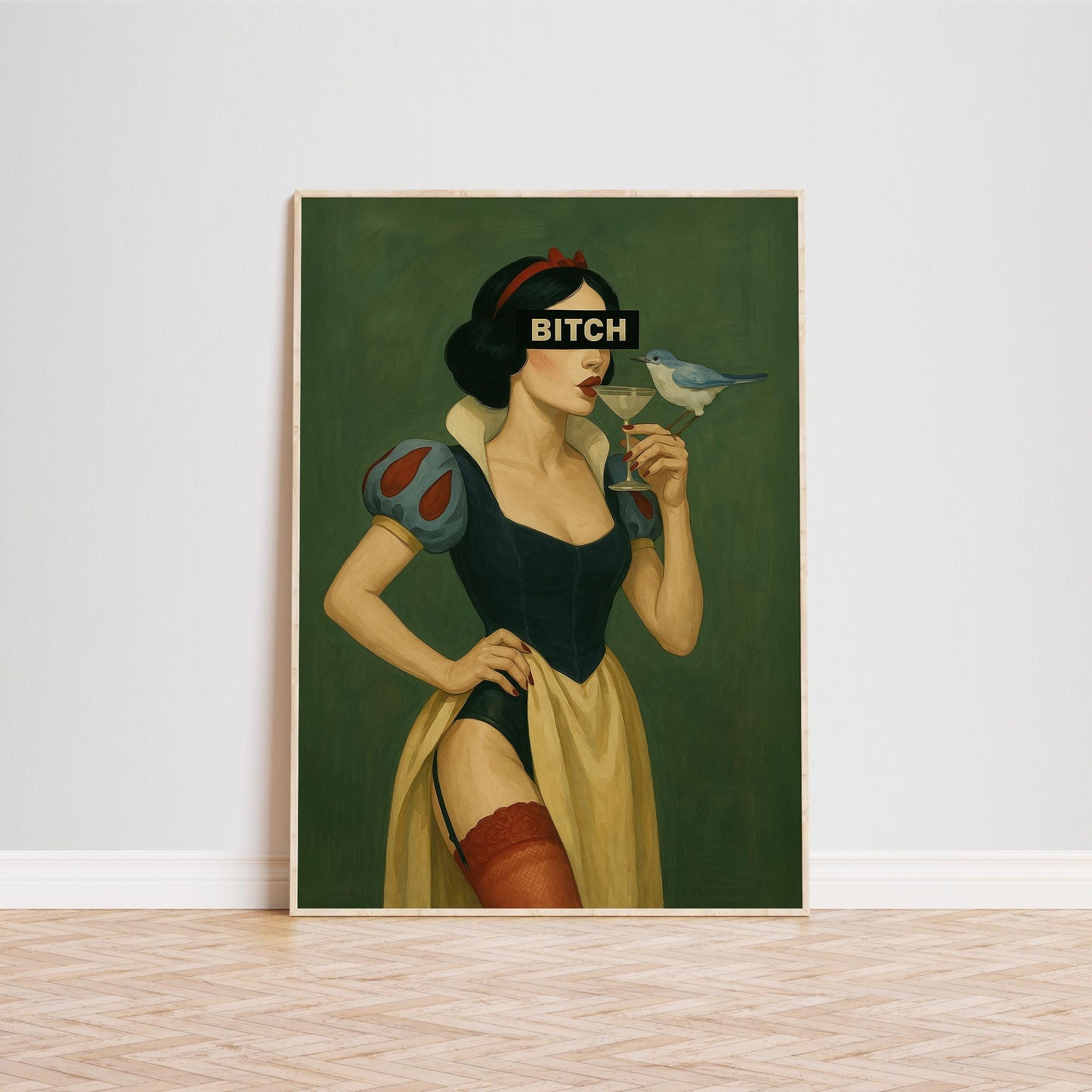 Feminist Pop Art Poster – Snow White Artwork | Bold Wall Decor & Statement Print
