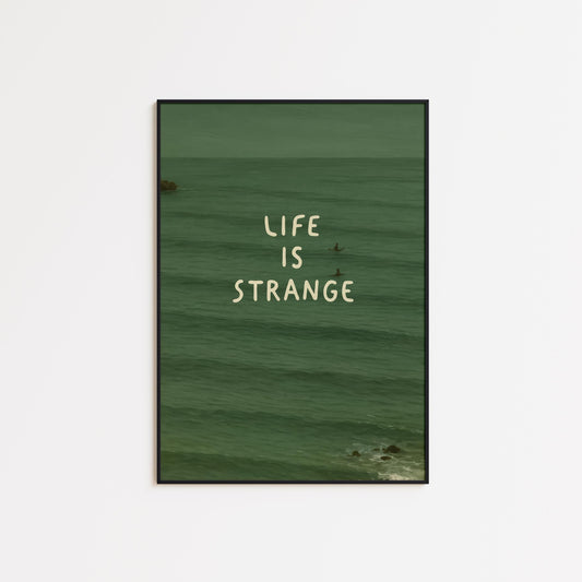 Ocean Quote Poster – Minimalist Wall Art With Green Ocean Print & Poetic Design