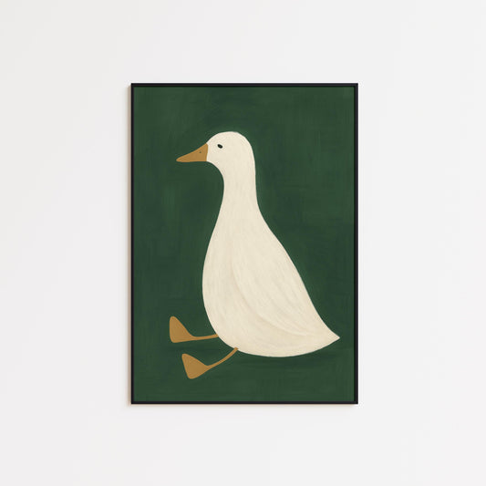 Goose Wall Art – Minimalist Animal Poster | Cozy Farmhouse Decor Print