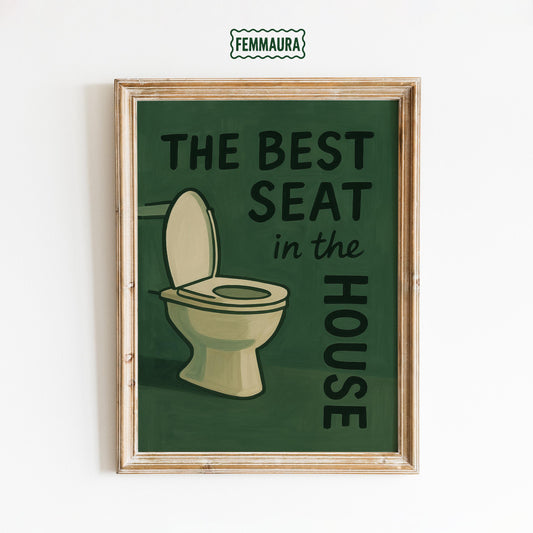 Funny Bathroom Wall Art – Quirky Toilet Humor Print | Modern Bathroom Decor
