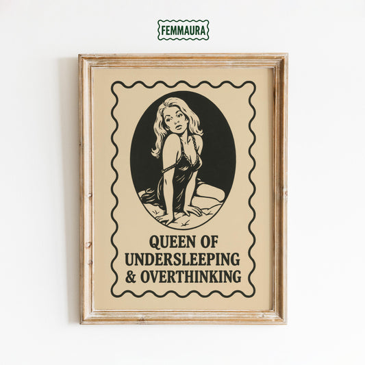 Monochrome Mental Health Poster – Retro Wall Art With Emotional Realism